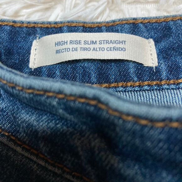 Universal threads|Juniors high rise slim straight distressed denim jeans NWT - Picture 8 of 10